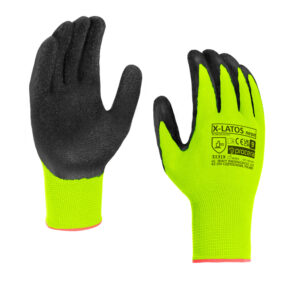 RĘKAWICE OCHRONNE POWLEKANE LATEKSEM X-LATOS NEON
